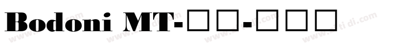Bodoni MT-粗体字体转换